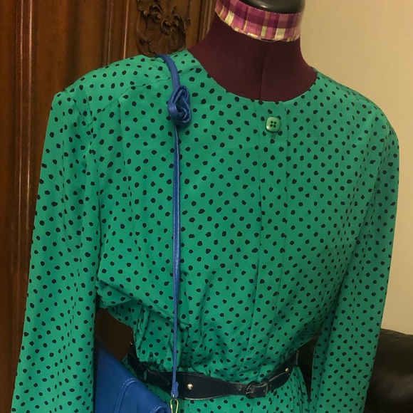 Vintage one of a kind polka dot dress - Picture 2 of 8